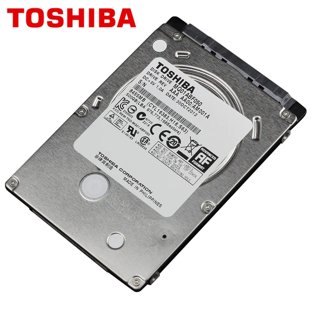 Жесткий Диск TOSHIBA для ноутбука, 500 Гб, 500 Гб, внутренний жесткий диск HD 2,5 дюйма, 5400 об/мин, кэш 8 МБ, 7 мм SATA 2 MQ01ABF050, оригинальный новый для ноутбука 2