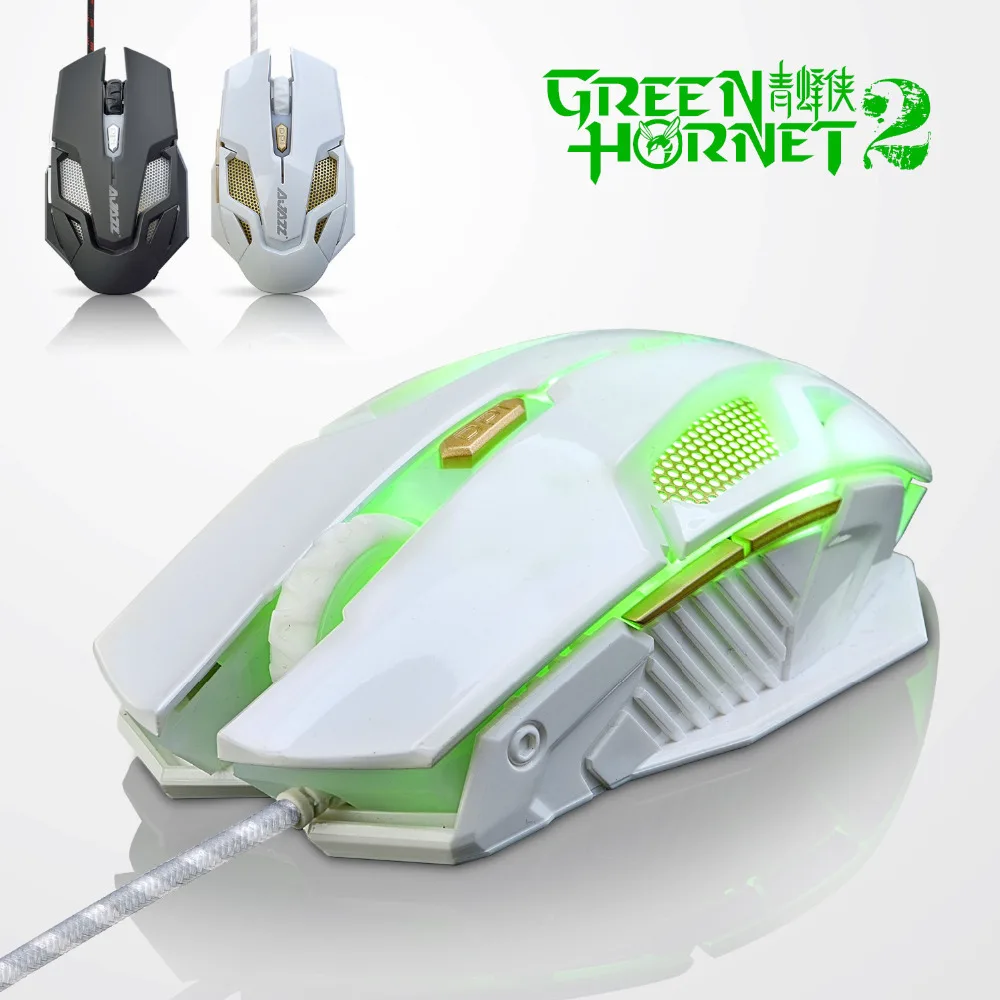 Brand New Ajazz Green II USB Wired Ergonomic Optical Gaming Mouse PC Computer gamer mice