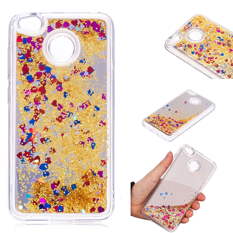 Cases for Redmi 4X 5 Plus Note 4 Quicksand Case Back Cover Bling Liquid mirror Xiaomi |