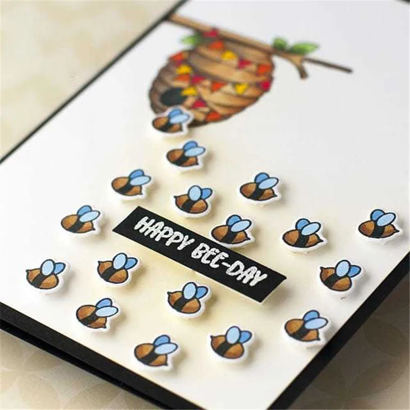 

Naifumodo 1 Pcs/lot Metal Cutting Dies Scrapbooking for Card Making DIY Embossing Cuts New Craft Die Bees