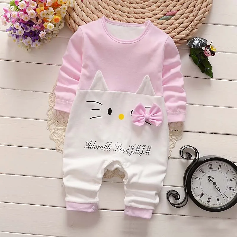 

BibiCola 2018 baby boys clothes spring summer infant cotton full sleeve rompers bebe clothing jumpsuit for newborn girls