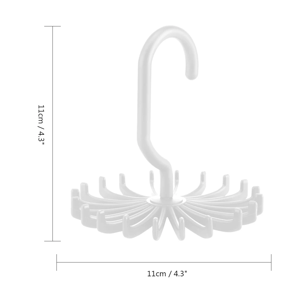 360 градусов наивысшего качества вращающаяся вешался для галстуков регулируемый галстук плечики 20 шеи галстуки Органайзер для галстуков для мужчин 20 шеи Топ - Цвет: Белый