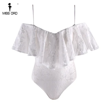 

Missord 2020 Sexy ruffles harness off the shoulder playsuit bodysuits FT8230-2