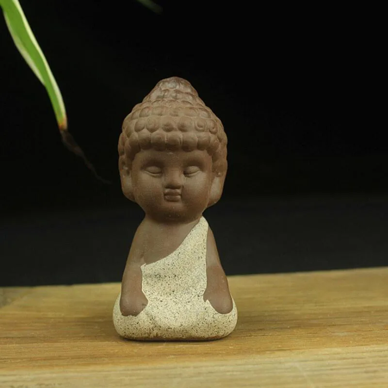 

Mini Ceramics Tathagata Buddha Statue Ornament Monk Figurine Sculpture Craft