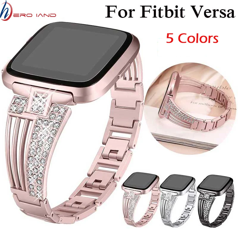 Новый ремешок для часов fitbit versa 2 смарт браслета из нержавеющей стали сменный