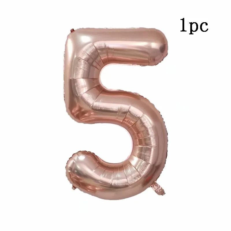 16 дюймов с надписью «Happy Birthday», 40 дюймов, розовое золото, номер, фольга, гелиевые шары, 12 дюймов, металлический хром, латексные воздушные шары, декор для дня рождения - Цвет: 5
