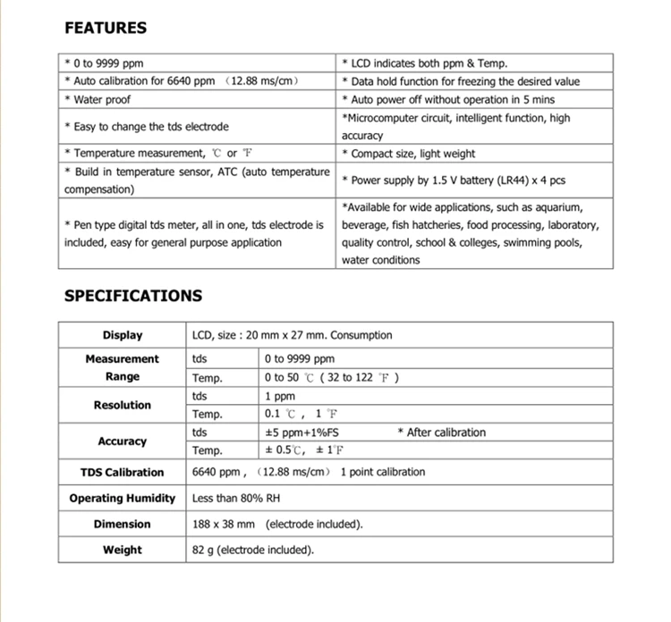 TDS meter 16
