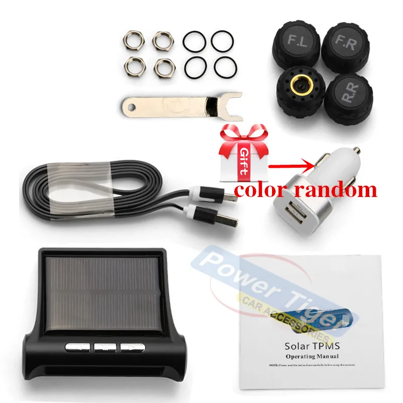 2017 New Solar Power TPMS Wireless Tire Pressure Monitoring System With LCD color display 2017 New Solar Power TPMS Wireless Tire Pressure Monitoring System With LCD color display