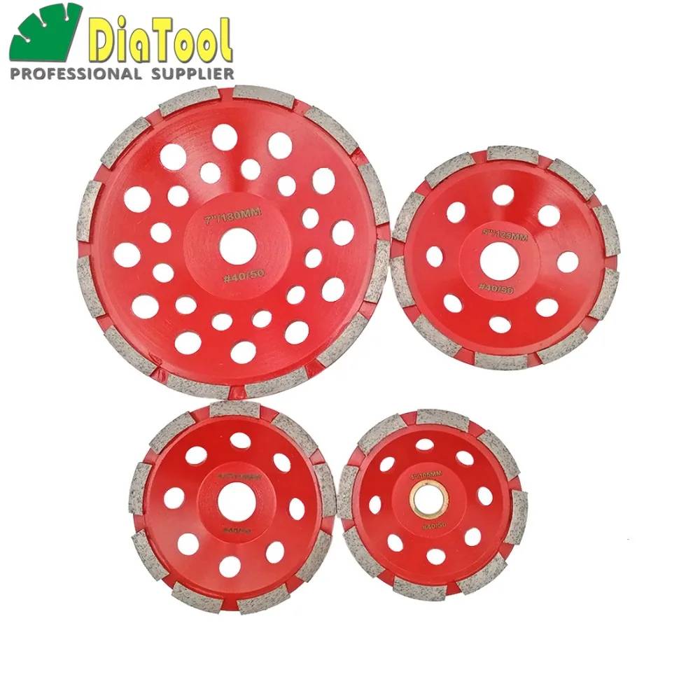DIATOOL 1pcDiamond однорядные чашки колеса 105 мм 115 125 180 шлифовальный диск для бетона камня