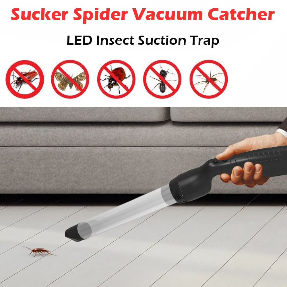 Littel Sucker Spider Electric Vacuum LED Insect Suction Trap Catcher