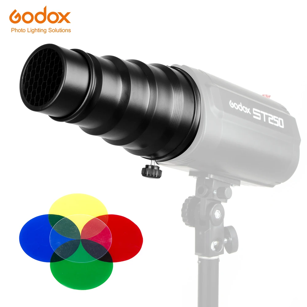 

Godox SN-02 Conical Snoot Honeycomb Grid Light Beam Tube for Universal Mount Studio Strobe Flash K-150 K-180 250SDI 300SDI