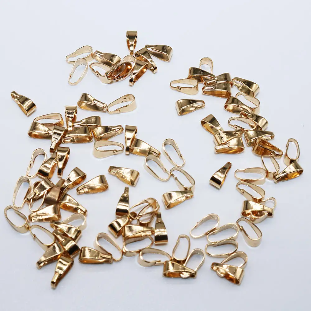 

7*3mm 200pcs Clasps Connector For Necklace Pendants Making Silver Gold Color Clip Connector Accessories Fit Jewelry Making DIY