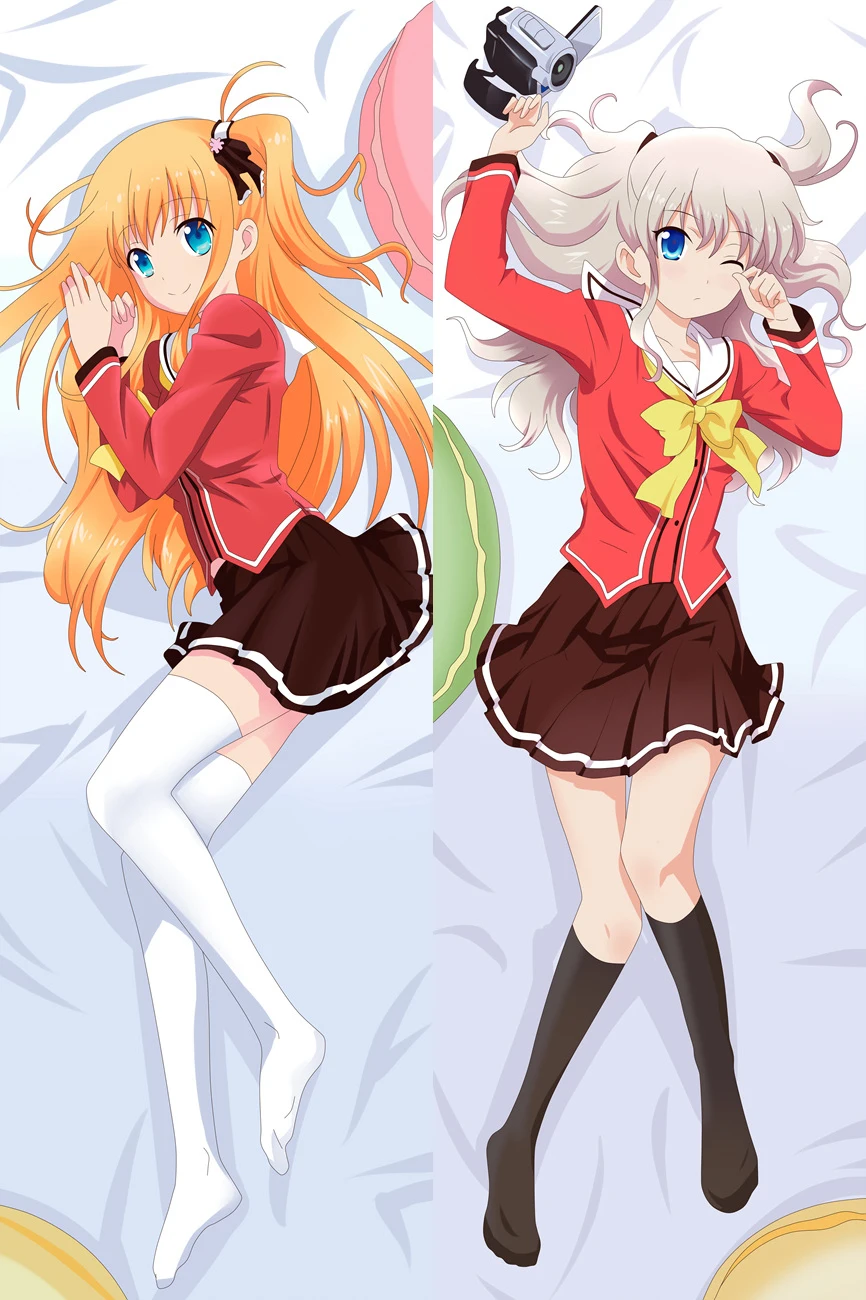 Японская наволочка с аниме Charlotte персонажами сексуальная девушка Tomori Nao otaku Dakimakura