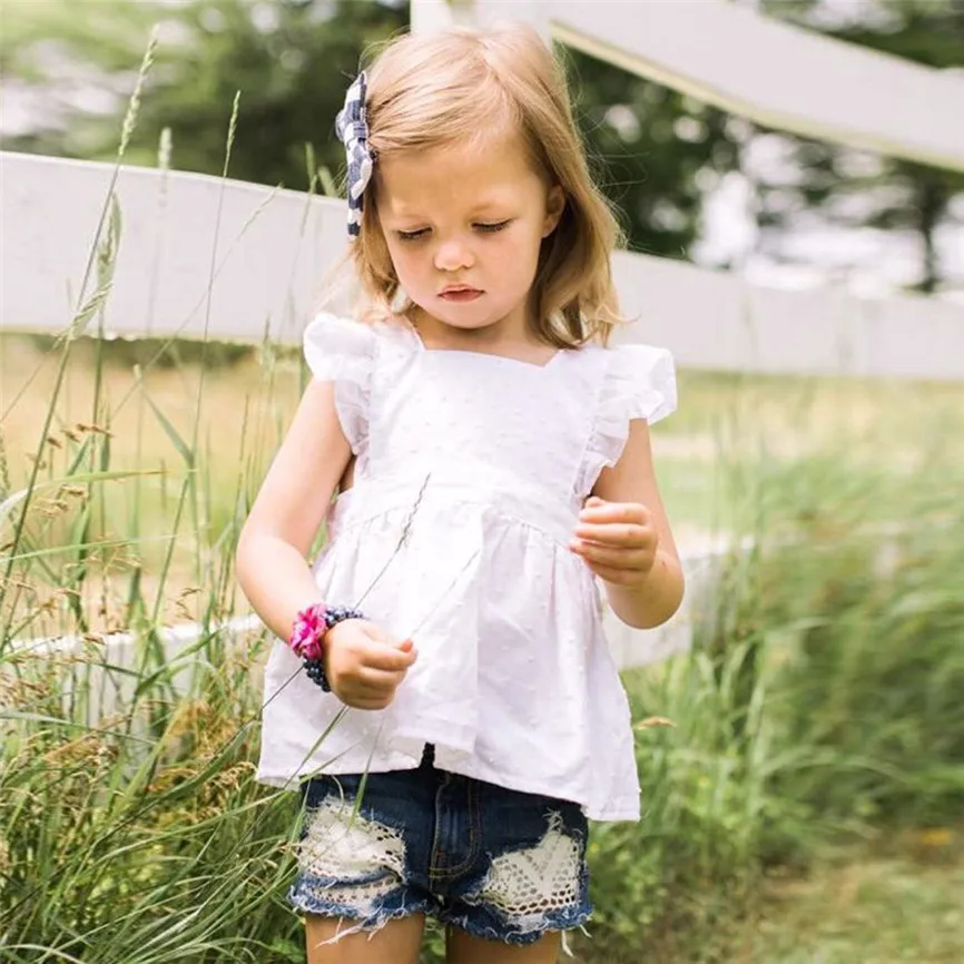 

2018 New Princess Girls Dress Newborn Infant Baby Girls Solid Ruffles Sleevel Dress Outfits Clothes Dresses Dropshipping 1229
