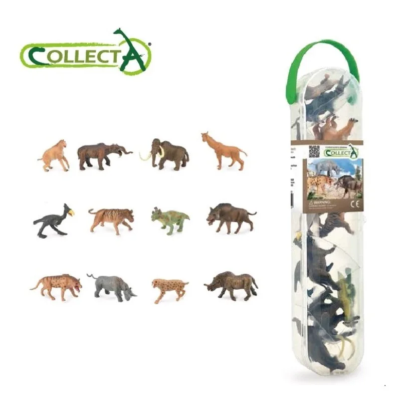 

12Pcs/Set CollectA 2019 New Prehistoric ancient model Mammuthus Deinotherium Moropus Sabretooth classic toys for boys mini suit