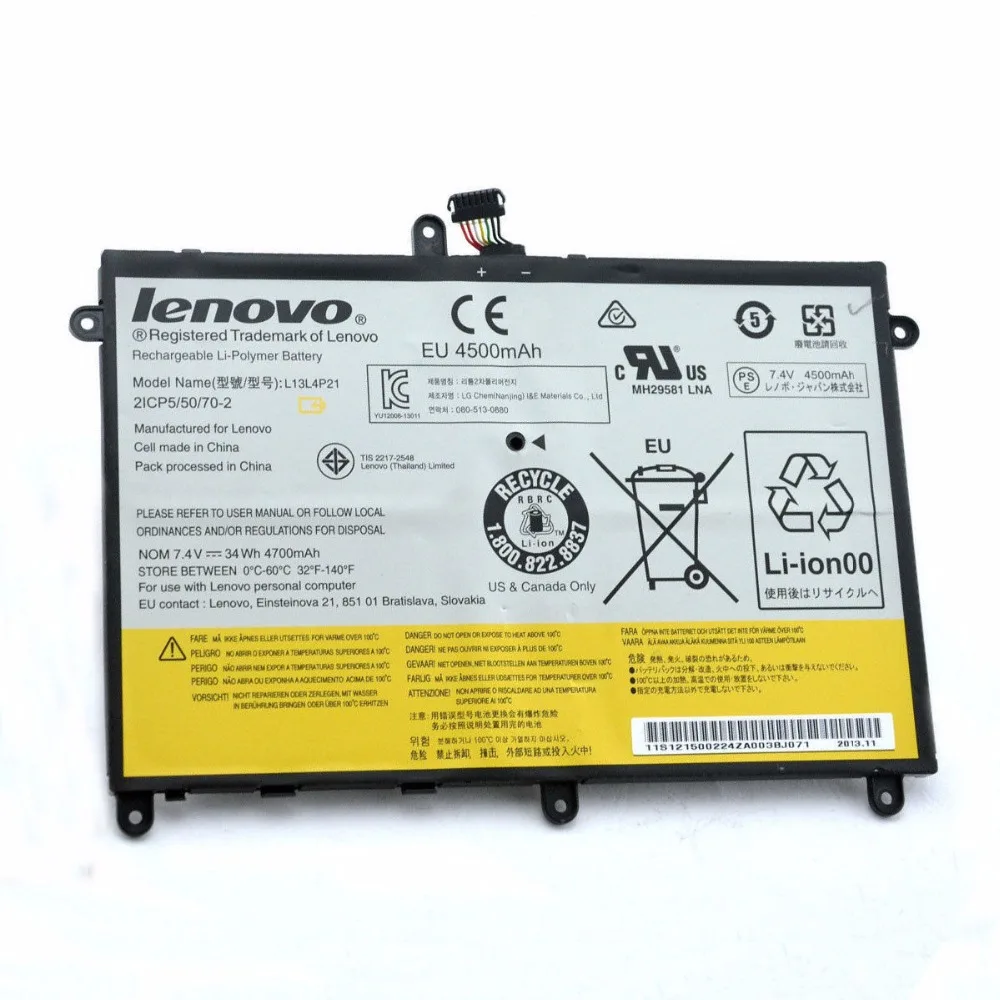 Новый оригинальный аккумулятор для ноутбука LENOVO Yoga 2 11 IdeaPad (11 дюймов) серии L13M4P21