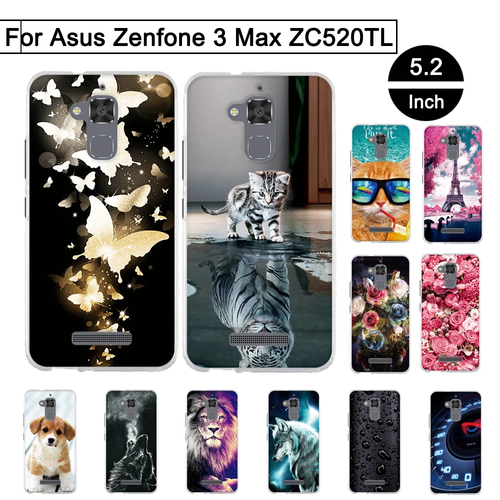 Чехол из ТПУ для Asus Zenfone 3 Max ZC520TL 5 2 дюйма задняя крышка телефона чехлы