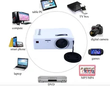 Beste MIni Home Cinema projektor Theater HD Multimedia Mini-LED Projektor HDMI AV TV TF Schwarz/Weiß
