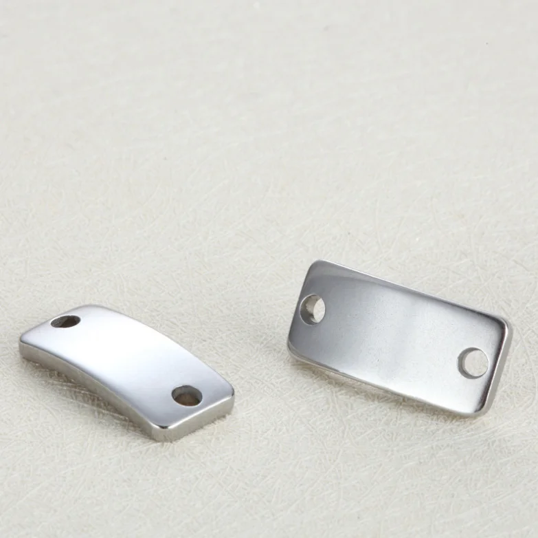 Подвеска для браслета из нержавеющей стали с 2 отверстиями 9 х20 мм|charms engraved|engraved
