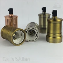 Винтажный промышленный алюминиевый держатель лампы E26/E27 Лофт винтажная световая Базовая розетка DIY световая база