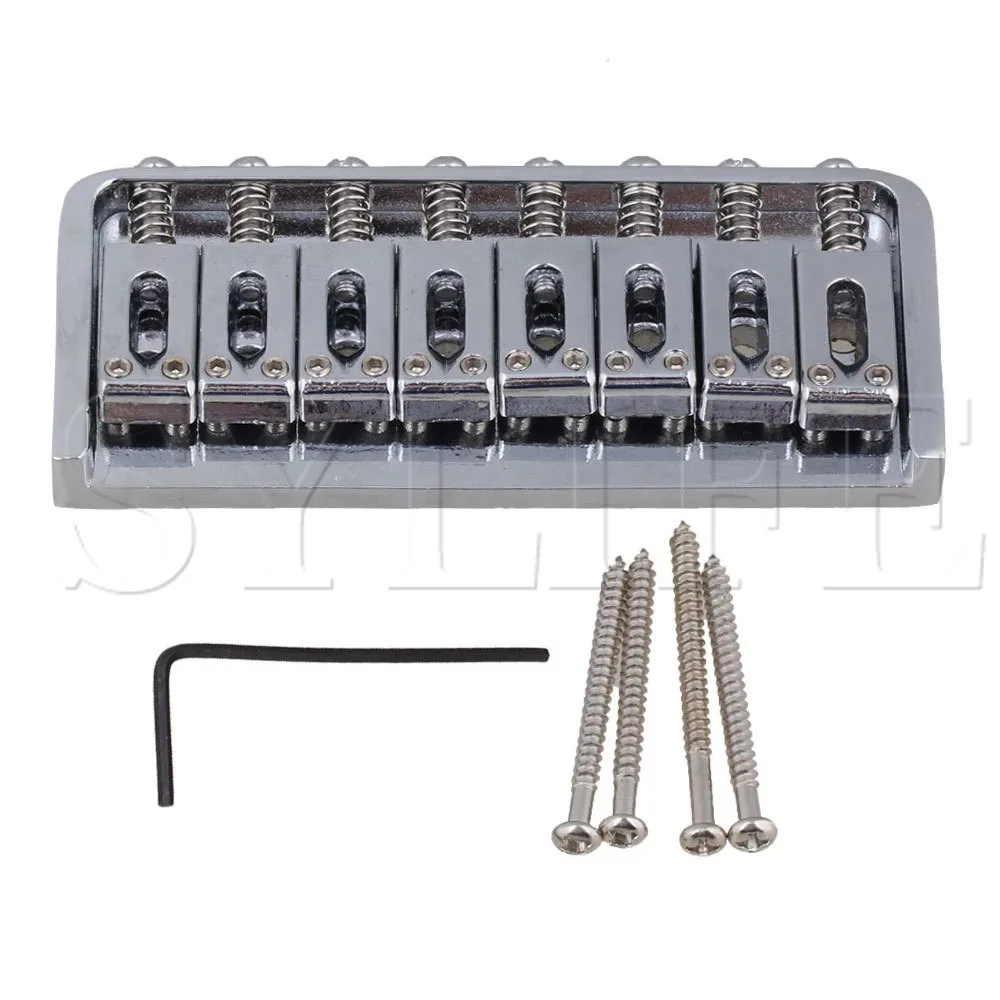 

93mm length Fixed Bridge for 8 String Electric Guitar Replacement Silver