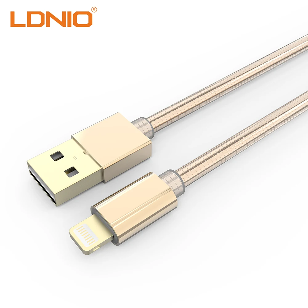 

LDNIO Lightning USB Cable For Iphone Ipad Mobile Phone 1m Data Transfer Line Fast Charging Cord Adapter Connector