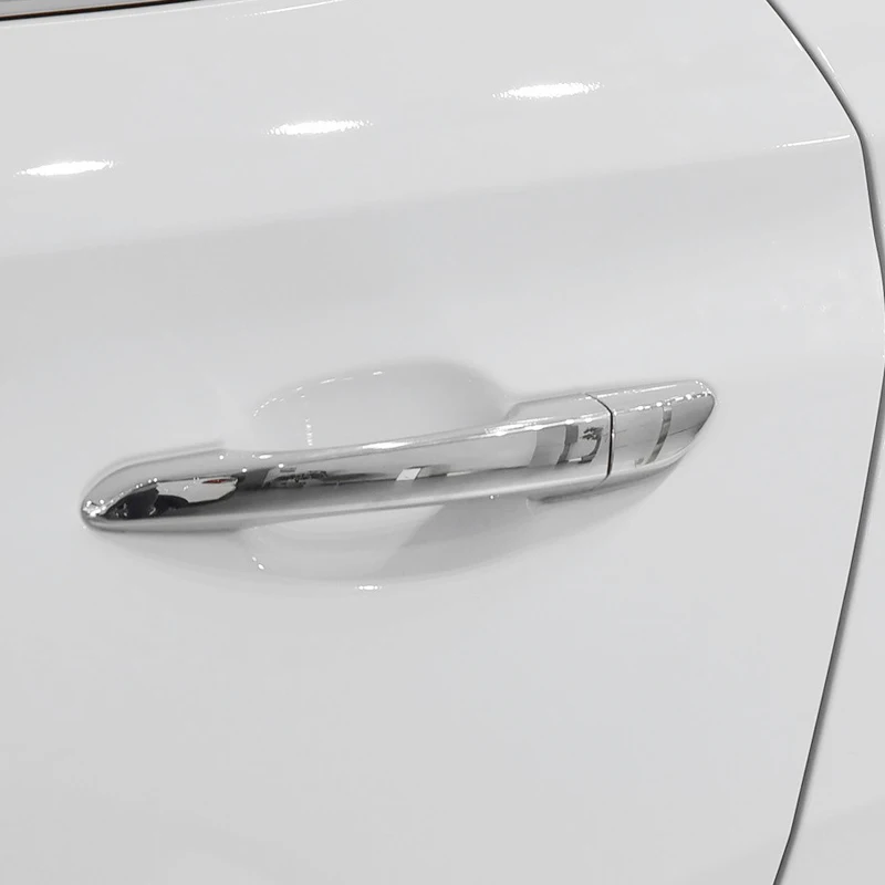 8 шт. хромированный для автомобиля ABS Стайлинг наклейки на дверные ручки Крышка отделка для hyundai Tucson только левый руль