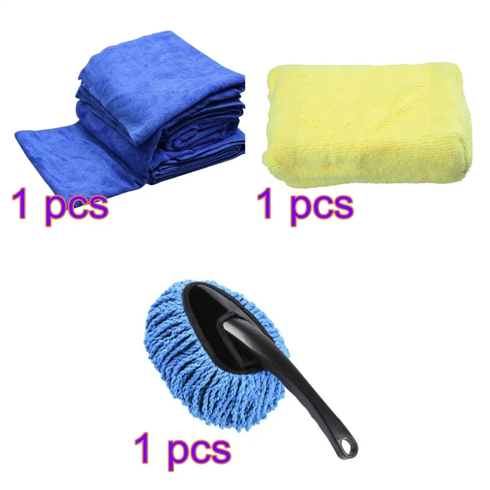 3 PCS/Set Car dust brush Removable cleaning wax brush Mini cooper