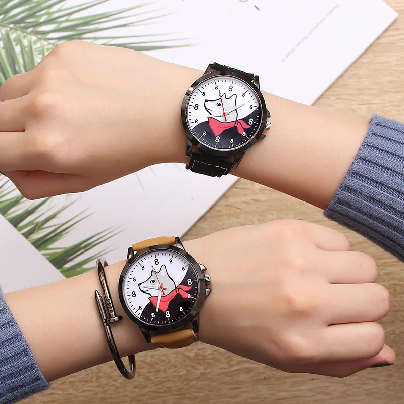 Модные студенческие наручные кварцевые часы детские часы подростковые Повседневные детские наручные часы в стиле собаки подарок для девочек и мальчиков детские часы Relogio Infantil
