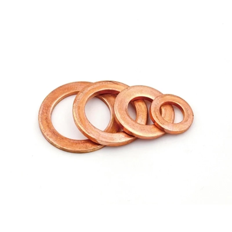 

4Pcs M20 Copper washer OD 24mm-27mm flat gaskets marine table gasket Watts meson Seal ring thickness 1mm-3mm purple