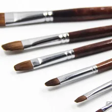 6 шт./компл. ласка волос конский волос, смешанных волос животных береза стержень причудливый стиль гуашь Краски кисть Масло Краски кисти художников art brush
