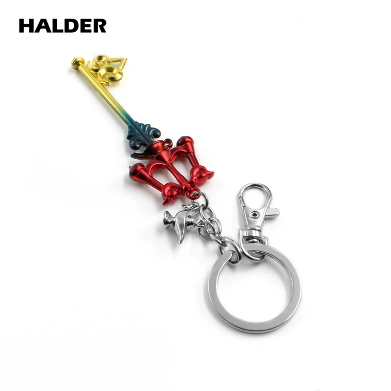 Halder японской игры Kingdom ключ от сердца Keyblade оружие Новинка Подвеска из металлического сплава аксессуары для ключей брелок кольцо для ключей