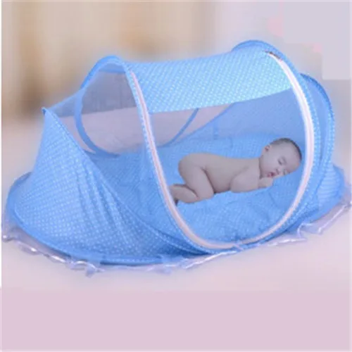 Портативный детская кровать 0-3 лет Портативный складной детские кроватки с сеткой новорожденных сна кровать путешествия Цвет: голубой и розовый
