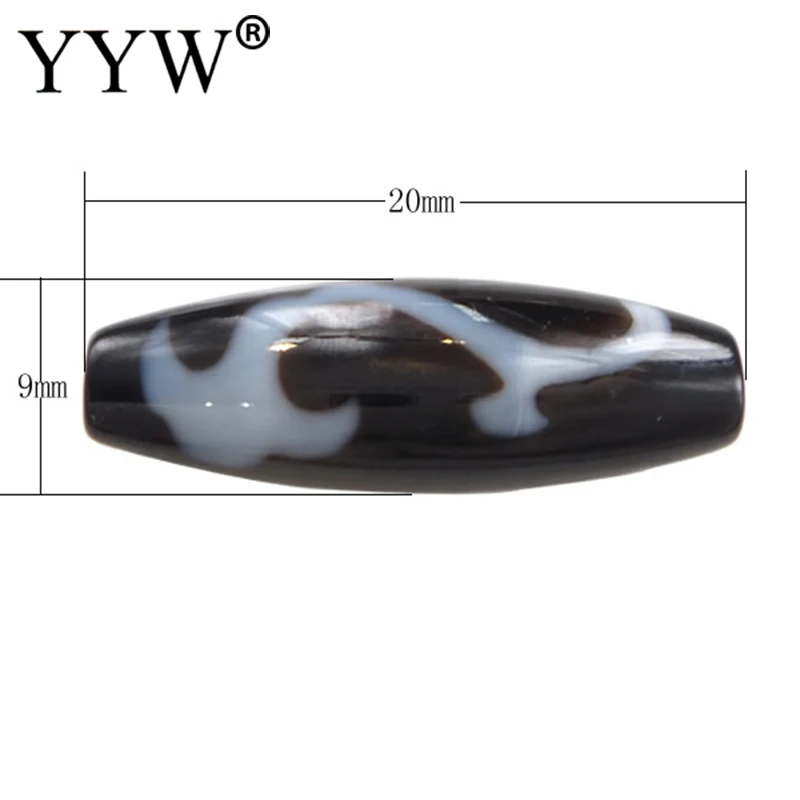 

Natural Tibetan DIY onyx Dzi Beadsluxury Oval Ruyi two tone 20x9x3mm Hole:Approx 1.5mm stone beads murano mperle en bois