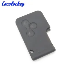 Llave en blanco de 3 botones, tarjeta de llave remota sin logotipo, sin placa de circuito, para renault megane 2, 1 unidad