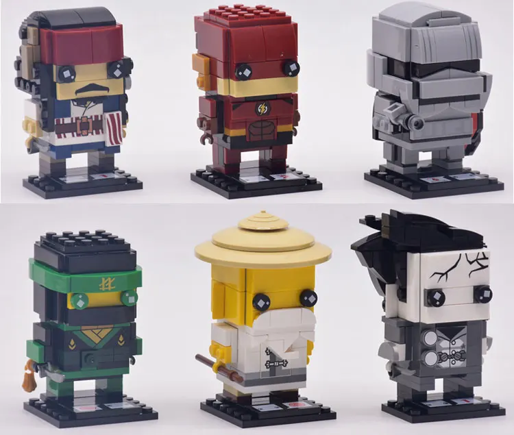 Pikachu DC Brickheadz Dragon Ball Z Brick Headz строительные блоки Marvel Бэтмен Человек-паук Локи Джокер Фигурки игрушки