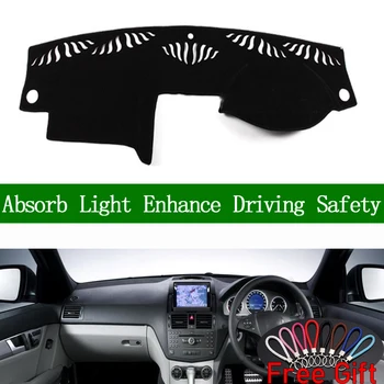 

For Meredes-Benz C CLASS c350 2008 Right Hand Drive Dashboard Cover Car Stickers Sun Shade Dash Mat Carpet Interior Accessories