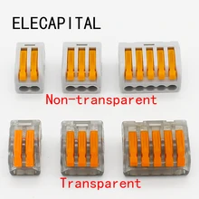 30 шт./лот) 412 413 415 Универсальный Компактный проводной разъем 2p 3p 5p проводник клеммный блок с рычагом AWG 28-12