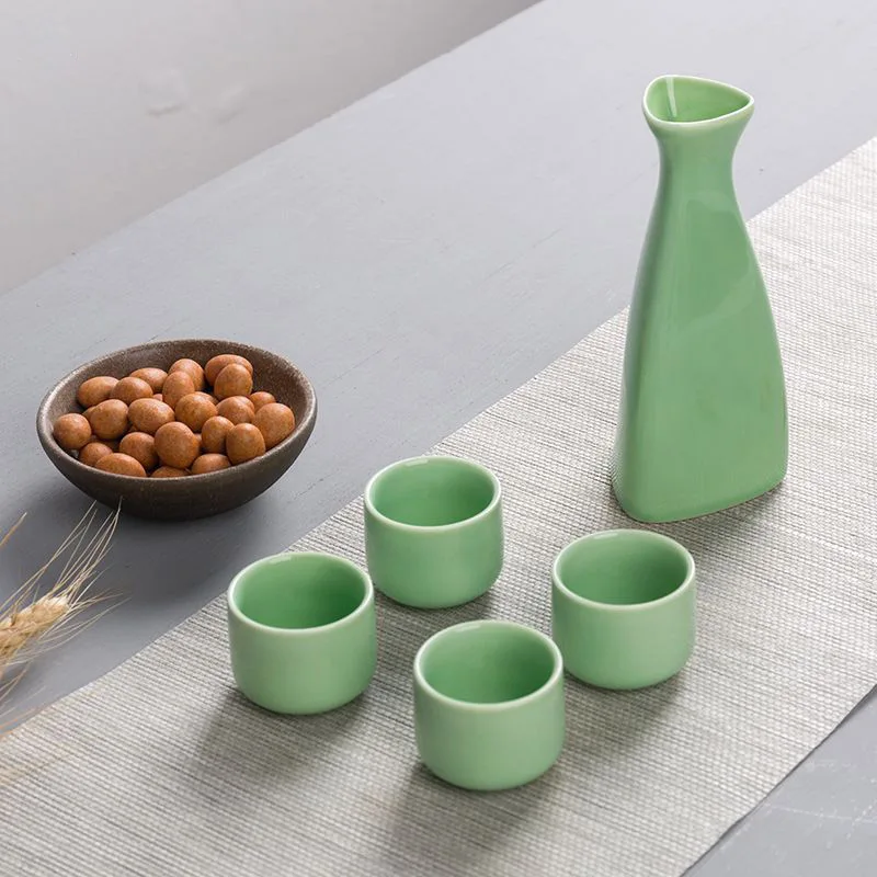 Керамический Саке горшок чашки набор кувшин ликер чашка духи чашки набор японский Саке винный набор алкоголь питьевой бар посуда для напитков чашки набор подарок