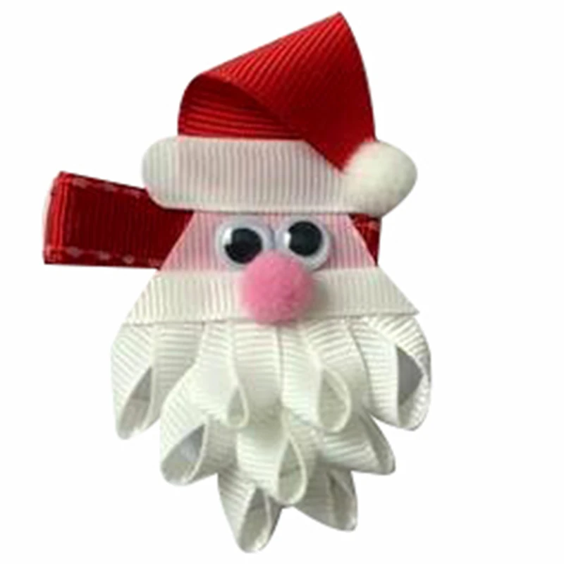 

10PCS Cute Flower Christmas Hair Clip Cartoon snowmen Images Hair Pins Princess Mini Dress Hairgrip Kids Hair Accessories