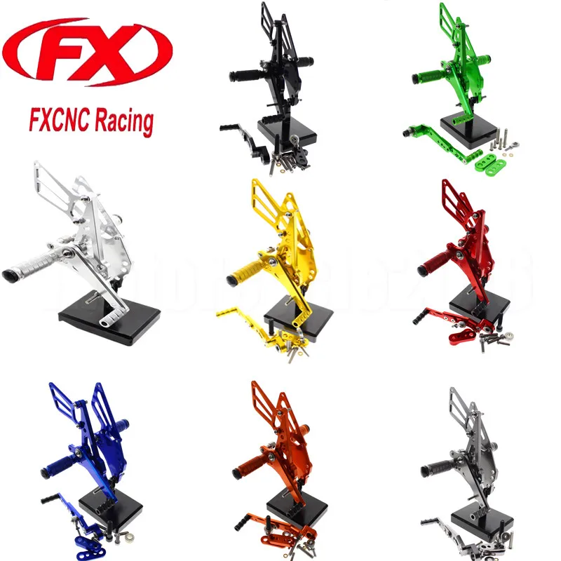 

FX CNC Aluminum Motorcycle Rearset Foot Rests Peg Pedal Foot pegs Footrest Rear For Suzuki GSXR1000 GSXR 1000 K9 K11 2009 - 2016
