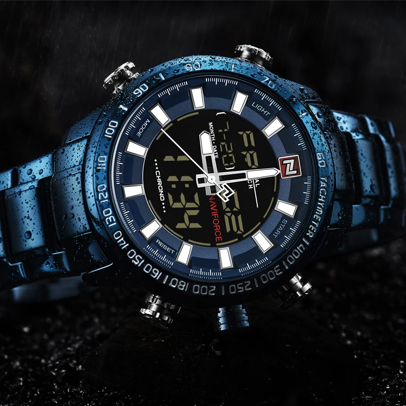 Relogio masculino NAVIFORCE Роскошные Брендовые мужские военные спортивные часы Цифровые