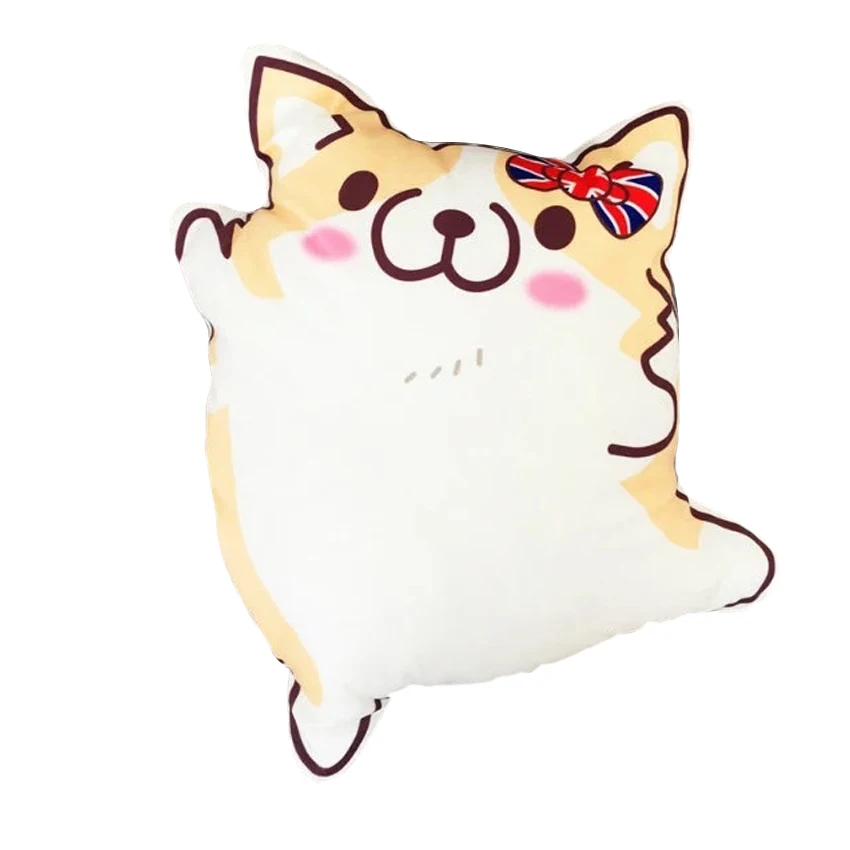 

Cartoon Figure Corgi Plush Pillows Stuffed Cute Animal Plush Cushion Kids Toys Perfect Birthday Gift 1pc 45cm