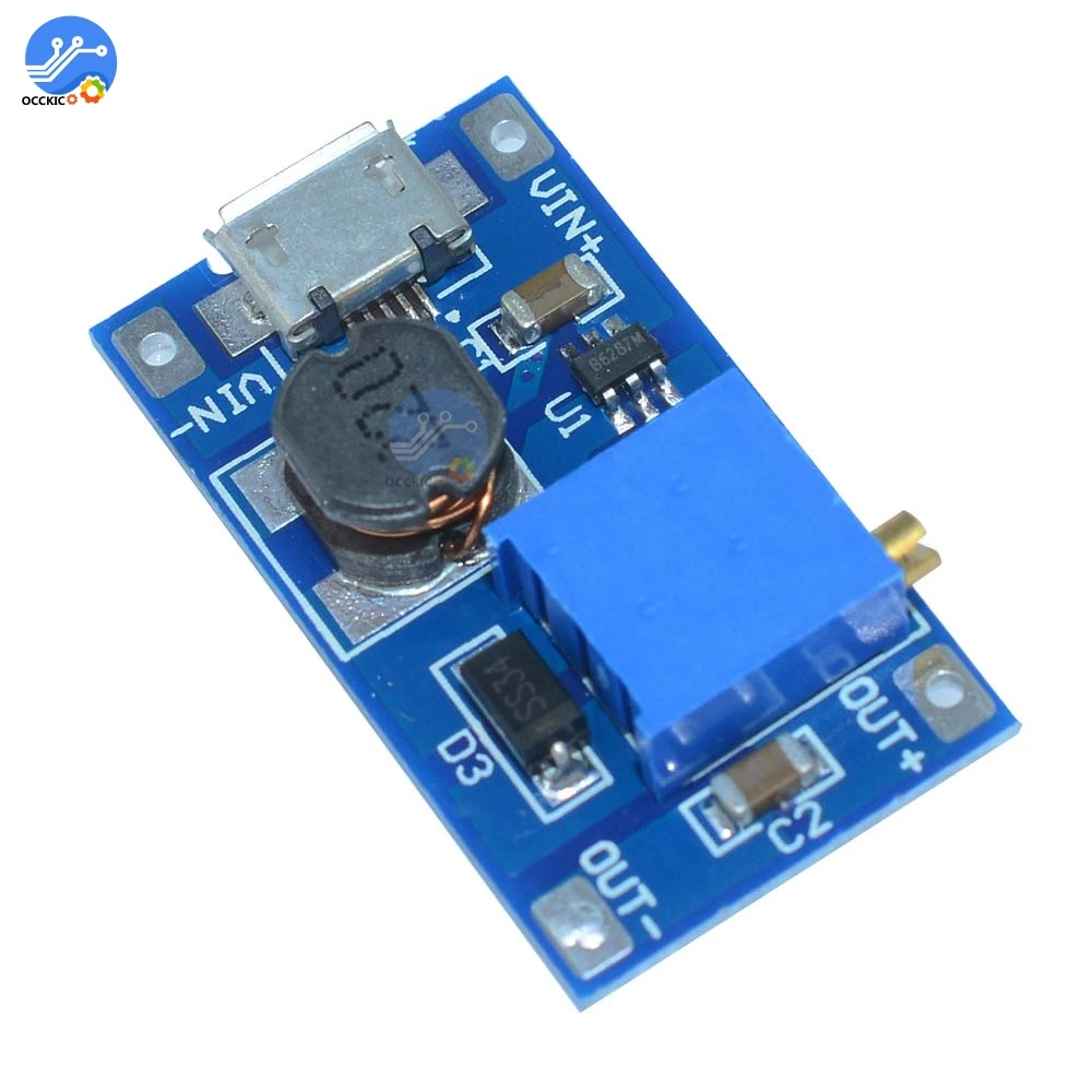 Повышающий преобразователь MT3608 с Micro USB Модуль повышения мощности макс. выход 28 в 2