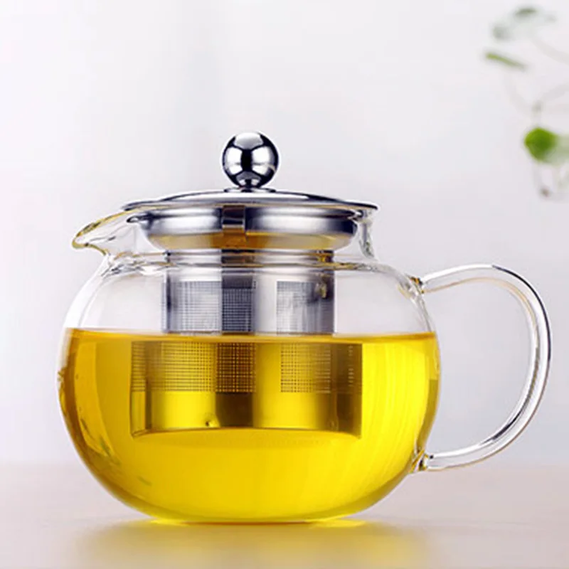 High temperature resistant glass teapot Thickened glass filter kettle Lemon teapot Tea setin