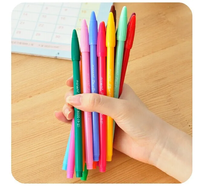 24 Цвета гелевая ручка моды маркер пишущих ручек школьные канцелярские принадлежности
