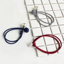 1 шт простой жемчужный волос волосы перевязаны резинкой вязаные вручную волос веревки женские Head аксессуары для волос, резинки G0503