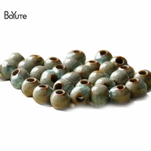 BoYuTe 100 шт 13 цветов круглые 8 мм бусины оптом Diy фарфоровые керамические бусины для изготовления ювелирных изделий