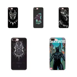 Мягкие ТПУ телефон кожи комиксы Marvel черные Пантеры для Apple iPhone 4 4s 5 5C 5S SE 6 6 S 7 8 Plus X XS Max XR