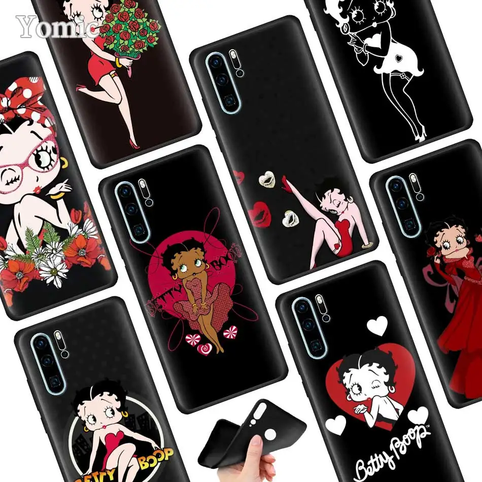 

Betty boop Back Silicone Case for Huawei P30 P20 Pro P9 P10 P20 P30 Lite P Smart Plus Mate 10 20 Pro Case
